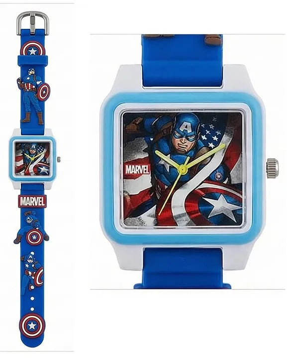 Spiky Disney Edition - Kids Analog Watch - Captain America - Square