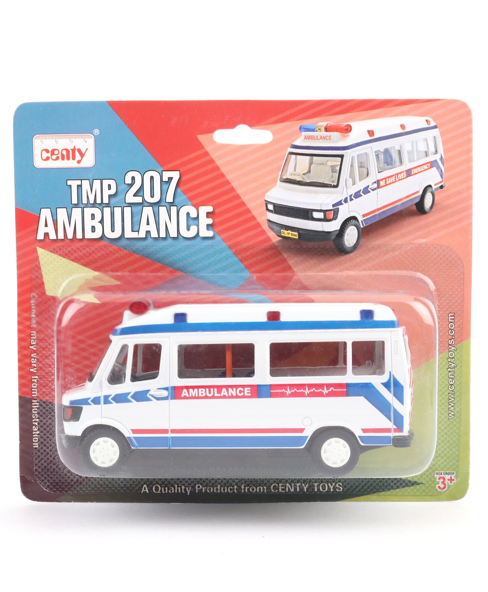 Centy Pull Back TMP 207 Ambulance - White