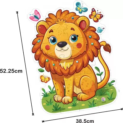Ratna's My First Big Puzzle Lion Jumbo jigsaw puzzle for Kids 24 Pcs Puzzle - Multicolor