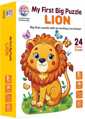 Ratna's My First Big Puzzle Lion Jumbo jigsaw puzzle for Kids 24 Pcs Puzzle - Multicolor