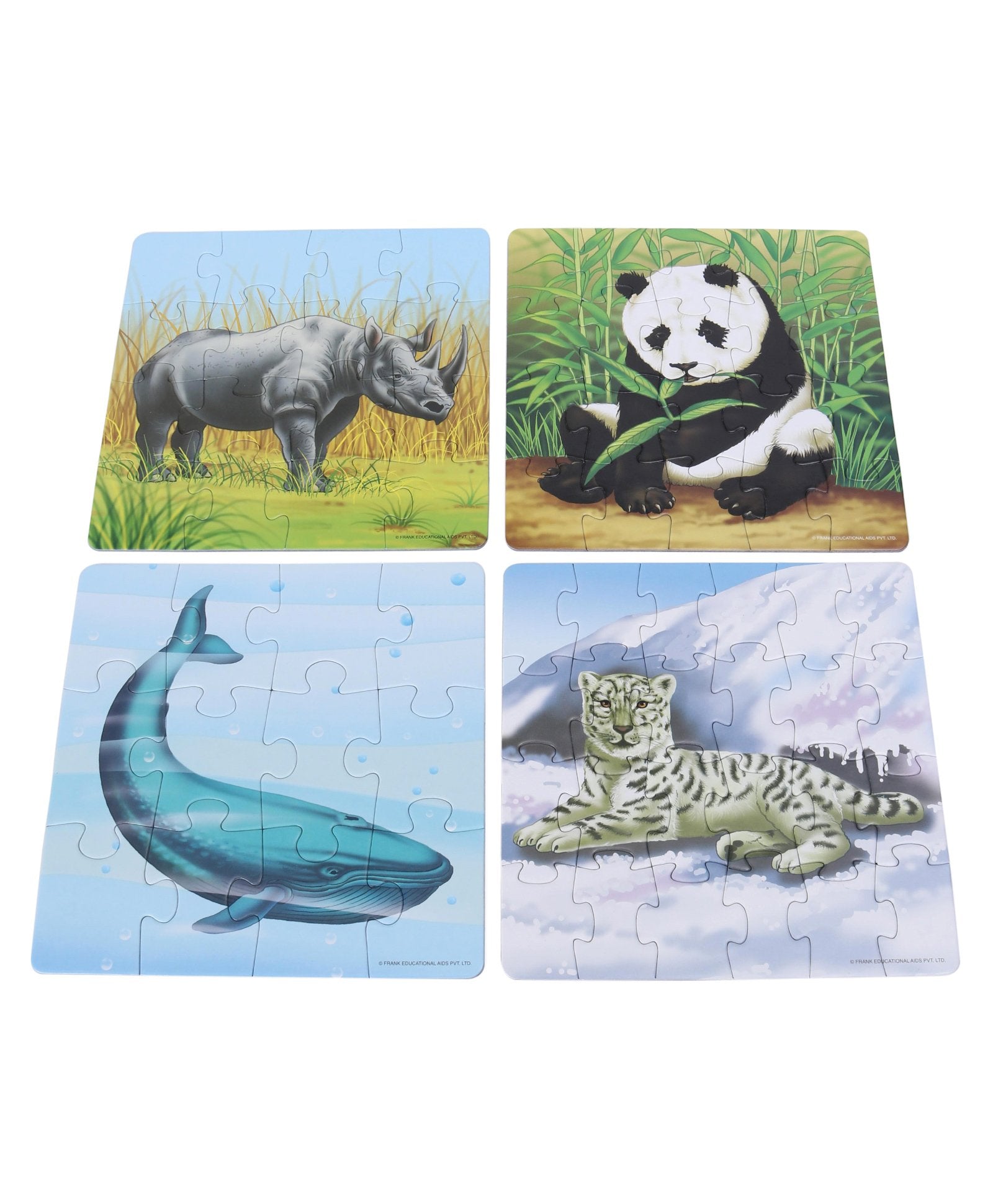 Frank Endangered Animals Jigsaw Puzzle Multicolor Set of 4 - 72 Pieces