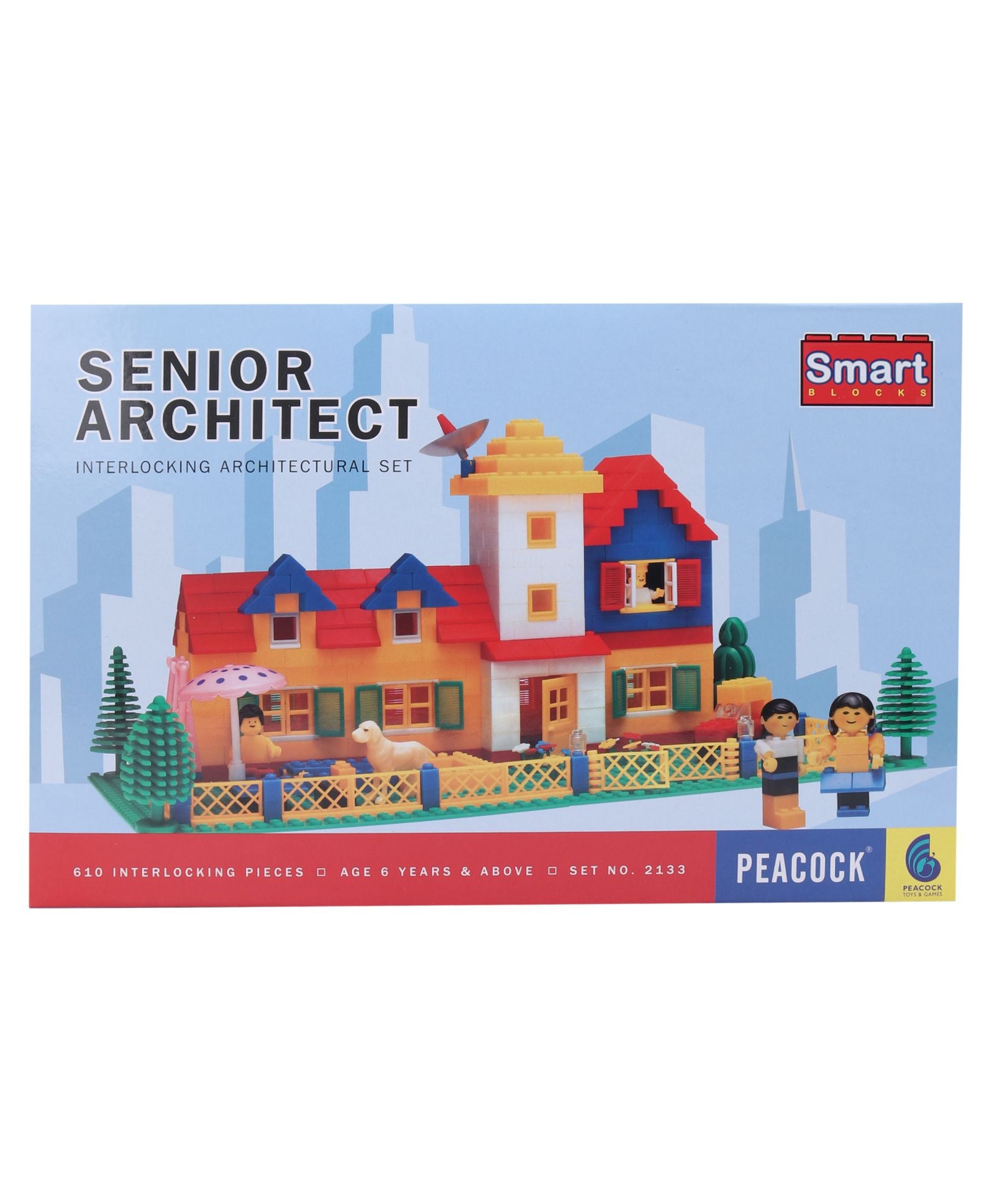 Peacock Smart Blocks Senior Architect - 610 Pieces