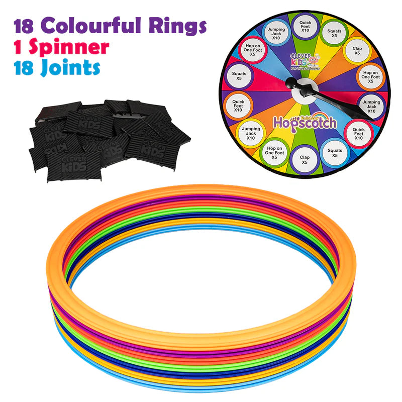 Clever Kids Hopscotch Rainbow Active Indoor Play - Multicolor