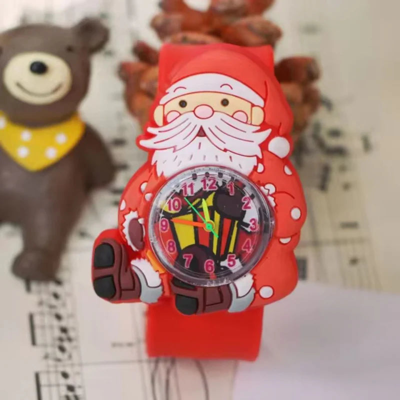 Cots and Cuddles Christmas Theme Silicone Slap Band Watch for Kids 1pc - Christmas Theme
