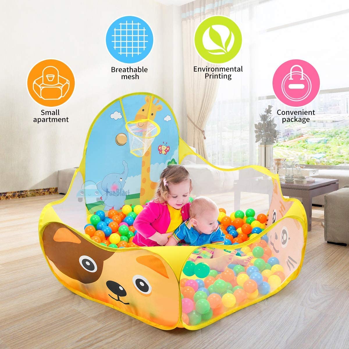 Zoo Ball Pool With 50 Balls - Multicolor