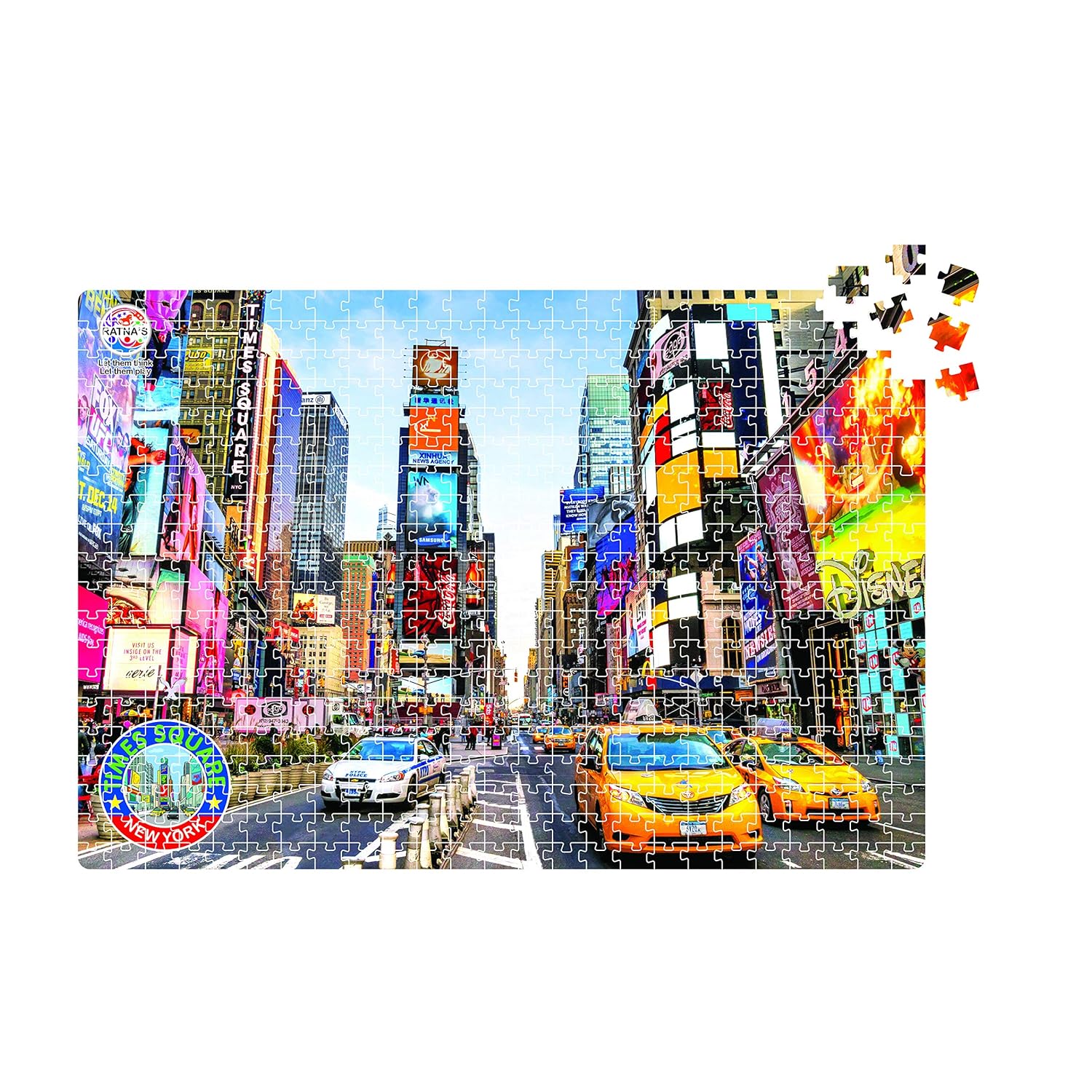 Ratna's New York Times Square 500 Pieces Jumbo Floor Jigsaw Puzzle Multicolor