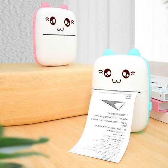 Pocket Printer Mini BT Thermal Printer Compatible with iOS & Android Paper Printer Portable Label Sticker Receipt Printer for Working - Assorted