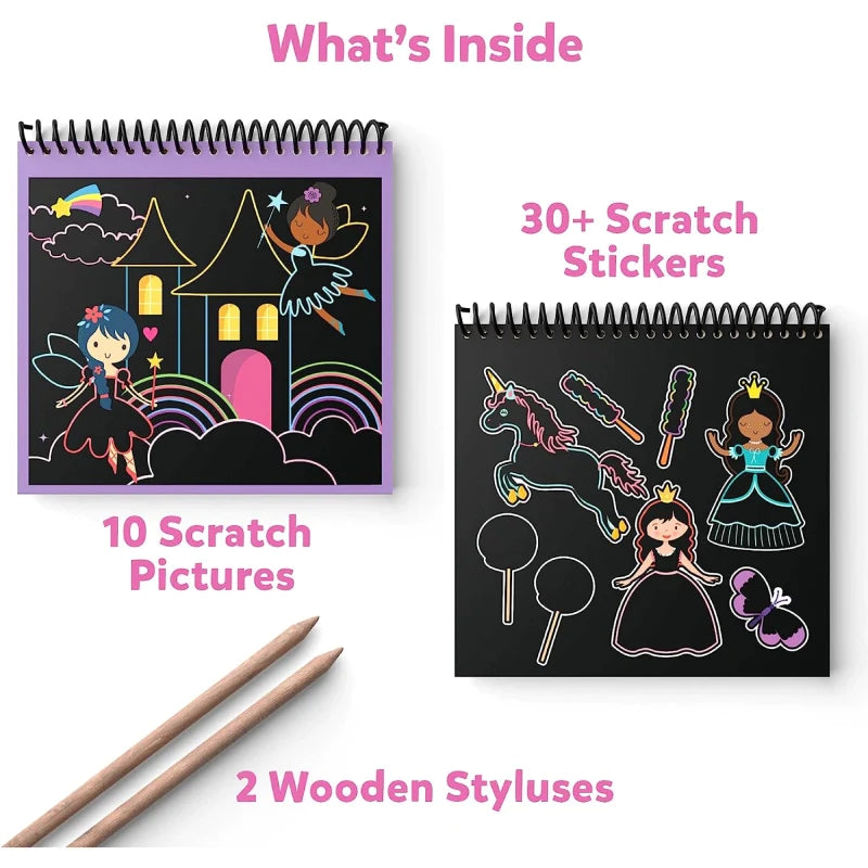 Skillmatics Magical Scratch Art Book: Unicorns & Princesses | Multicolor