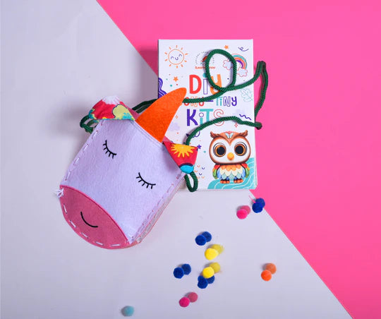 ilearnngrow Teeny Tiny DIY Sew Your Own Unicorn Bag | Stitch & Create Kit for Kids