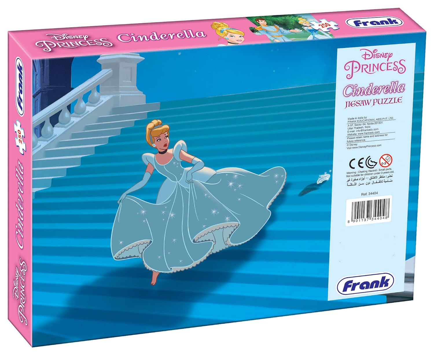 Frank Disney Princess Cinderella 250 Piece Jigsaw Puzzle for Kids - Multicolor