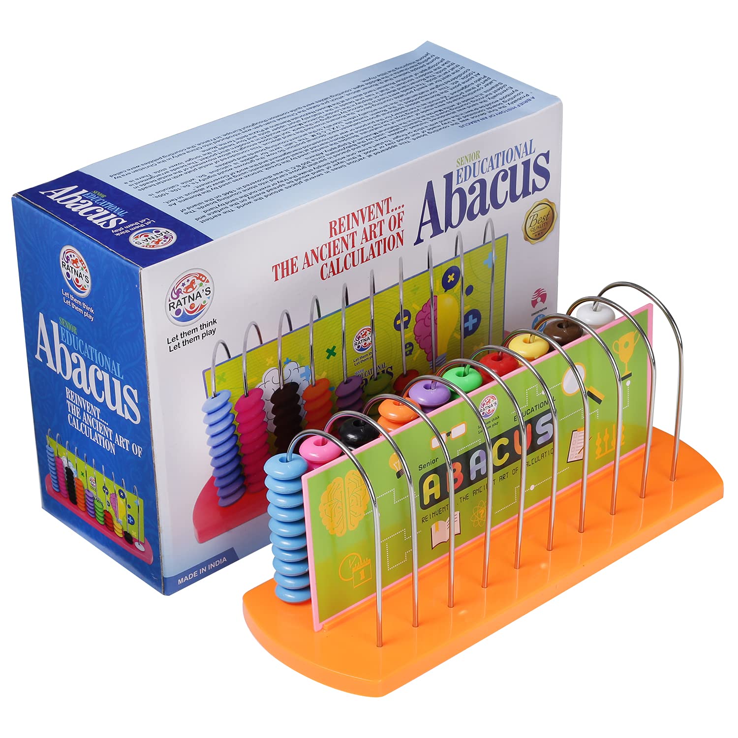 Ratna's Educational Senior Abacus for Kids - Multicolor