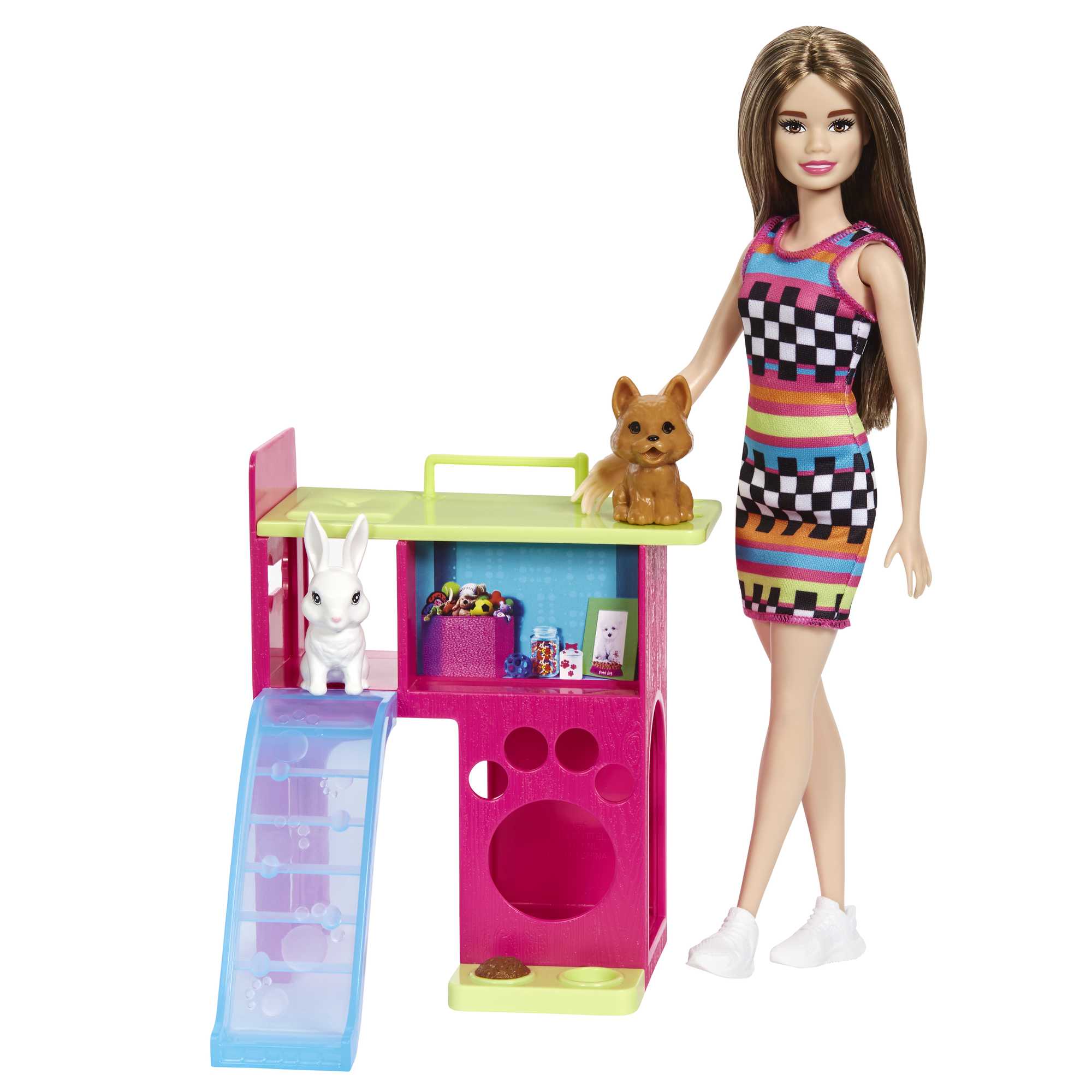 Barbie Doll and Pet Playhouse Playset - Multicolor