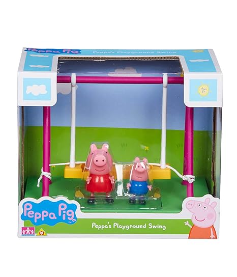 Peppa Pig - Twin Figure Pack with Accessory - Swing - Multicolor