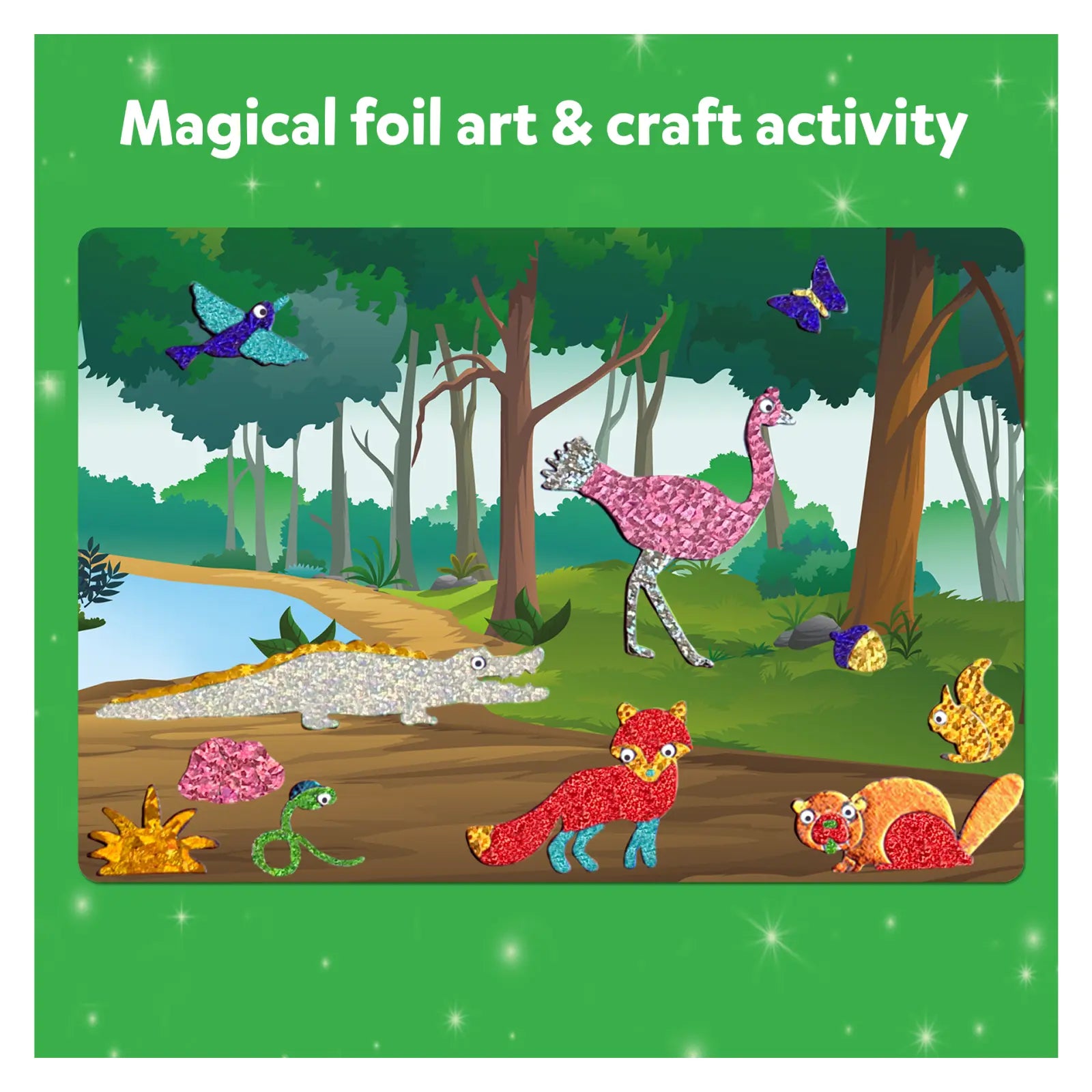 Foil Fun - World Of Animals | No Mess Art Kit - Multicolor