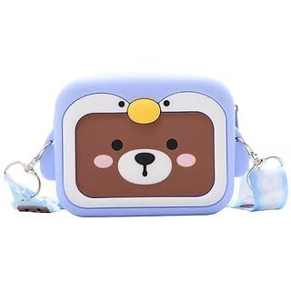 Kawaii - Cute Children Side Bags with Strap, Comb and Compact Mirror for Kids - Multicolor