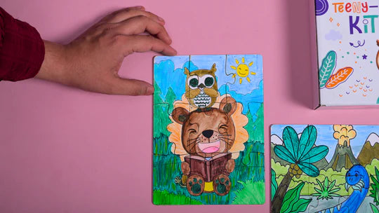 ilearnngrow Teeny Tiny DIY Puzzle – Set of Two | Multi-Craft Kit for Kids