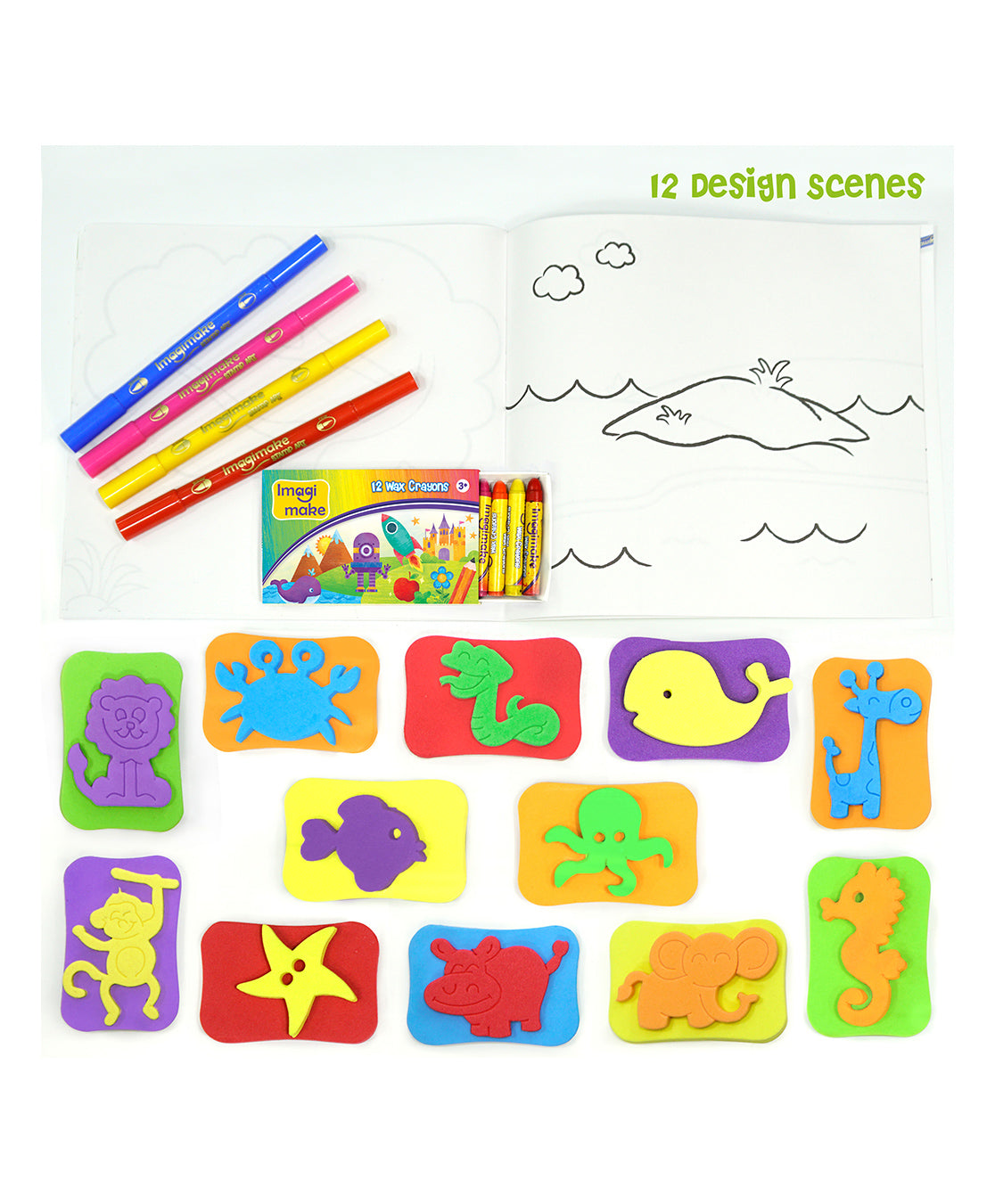 Imagimake DIY Stamp Art Animal Kingdom - Multicolour