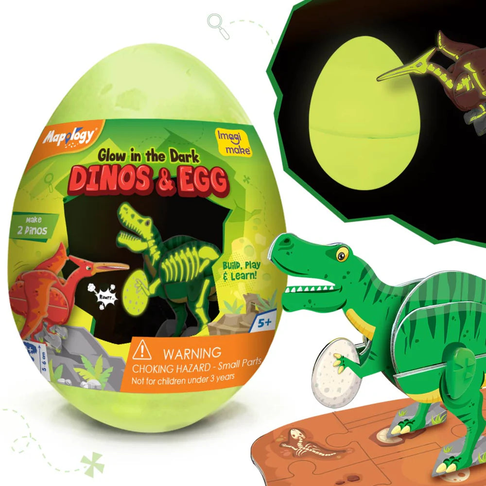 Imagi Make Dino & Egg - Green - Multicolor