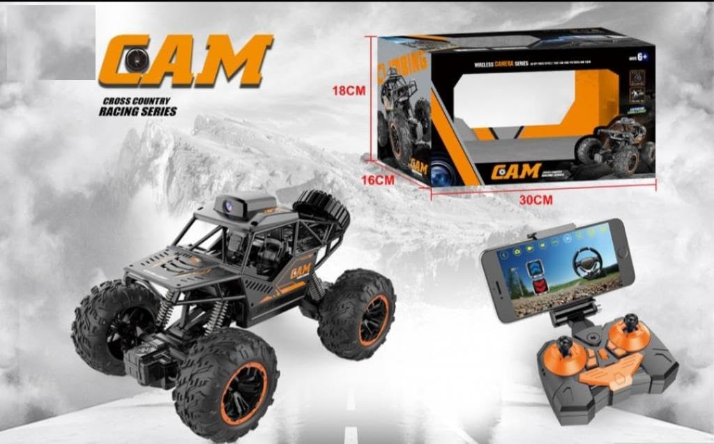 Remote Control Car with 720P Hd FPV Camera|1/18 Scale Off-Road Remote Control Truck Gravity Sensor Rc Truck|High Speed Monster Trucks for Kids Adults Gift for Boys and Girls|Multicolor