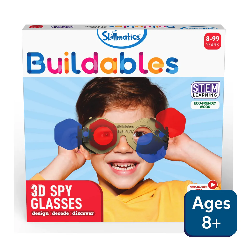 Skillmatics STEM Building Toy - Buildables 3D Spy Glasses | Educational & Construction DIY Toy for Ages 8+ | Multicolor