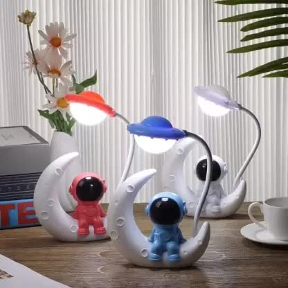 Astronaut themed Decor Bedroom Astronaut Desk Moon Study Lamp with USB Charging for Kids - Without Box
