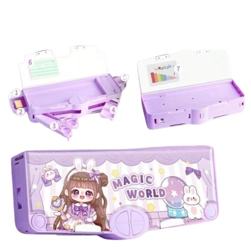 Multifunctional Pencil Box for Kids, Kids Pencil Box for Boys & Girls, Magnetic Pencil Box for Boys, Pop up Pencil Box, Assorted