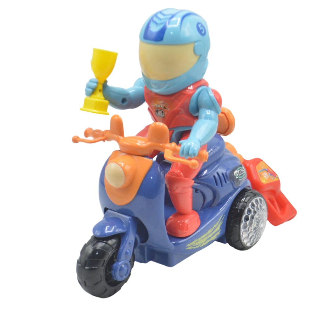 Brain Game Musical Stunt Motorcycle Electronic Car with Light for Kids