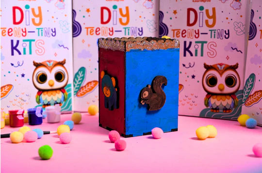 ilearnngrow Teeny Tiny DIY Pen Stand Craft Kit – Color & Decorate Your Own Desk Organizer