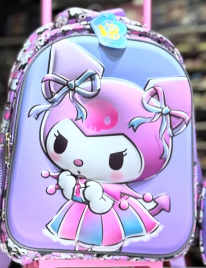 Backpack with Printed Kuromi Themed for Kids - Multicolor - Assorted