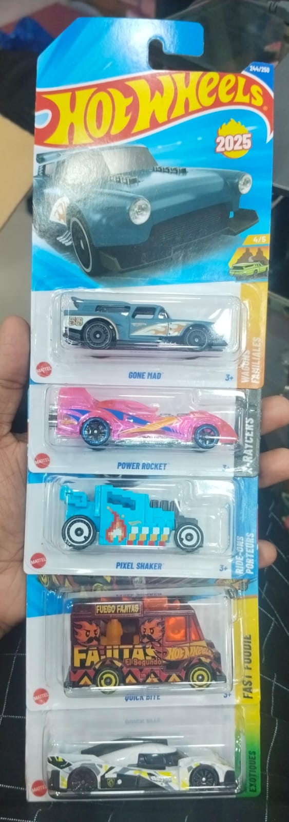 Hot Wheels Mainline - N Case 2025 - Combo Pack of 5 Cars - Long Card