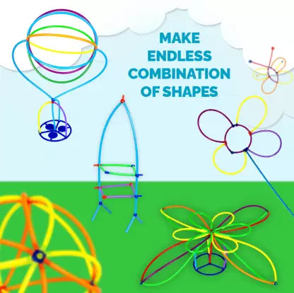 RATNA'S Straw Construction Kit Make Endless Combinations With Straws Diy Kits