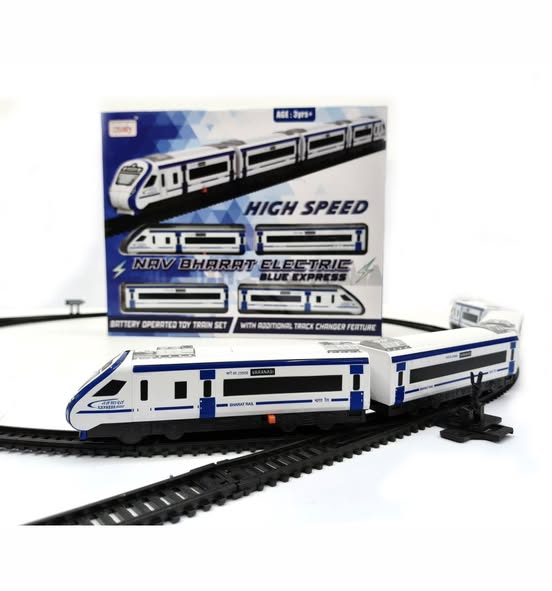 Centy Nav Bharat Electric Blue Express - Battery Operated Toy Train Set