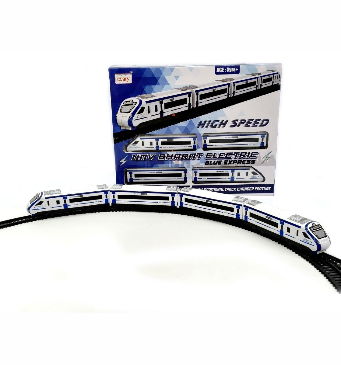 Centy Nav Bharat Electric Blue Express - Battery Operated Toy Train Set