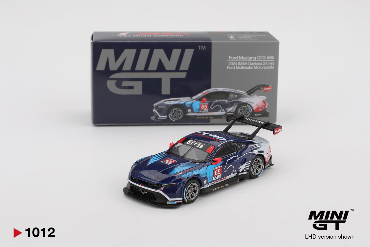 Mini GT Ford Mustang GT3 #65 Ford Multimatic Motorsports 2024 IMSA Daytona 24 Hrs - #1012 - Box Packing