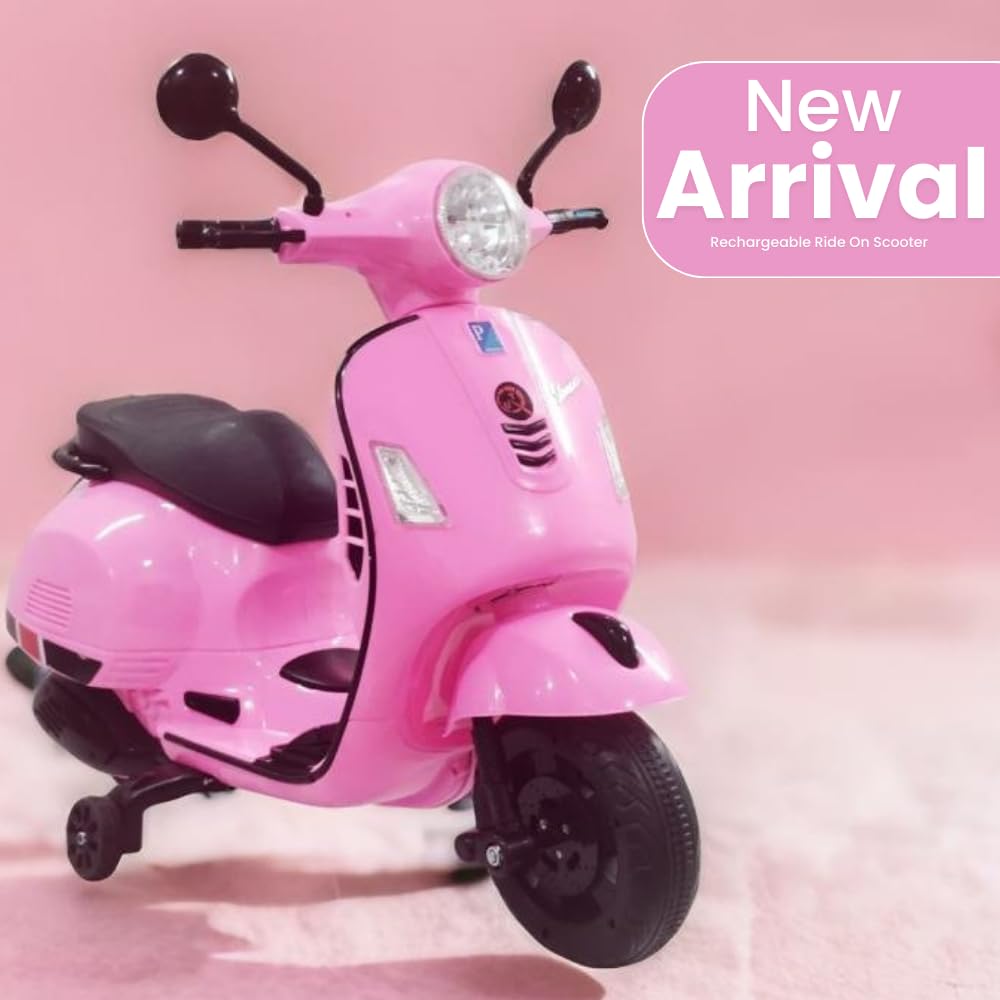 Battery Operated Rechargeable 12v | Ride-On Scooter | for Girls and Boys | Pink | 3 Years+