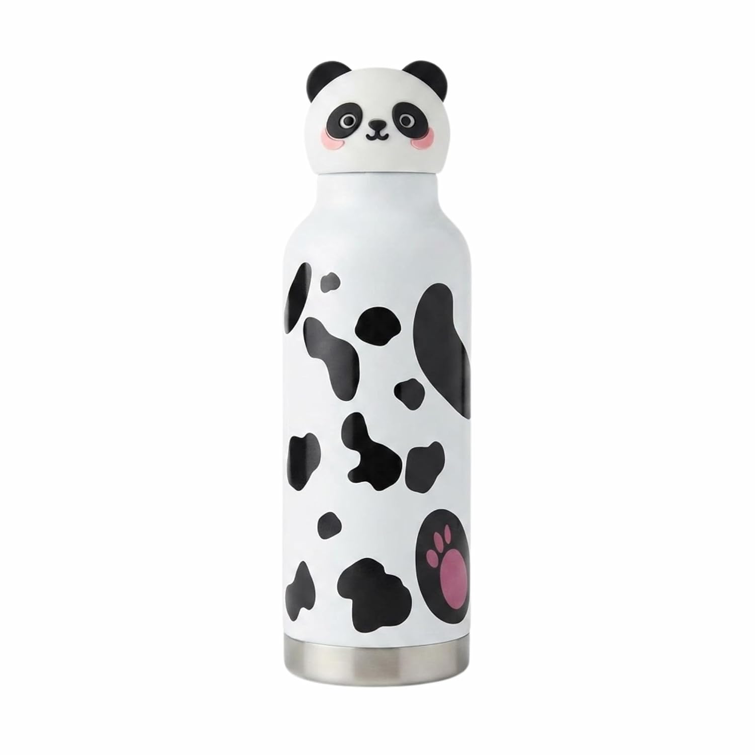 Kids Water Bottle 600ml, Stainless Steel Reusable Bottle with Cute Cartoon Character Lid for School, Travel, Outdoor & Daily Hydration