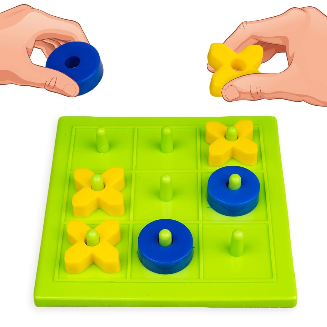 Ratna's 3D Tic Tac Toe Classic Mind Challenging Cross & Zero Multicolor For Kids and Adults
