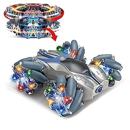 Remote Control Rechargeable 4WD Drift King Stunt Car – 360° Spins, Double-Sided Drive, Lights & Music