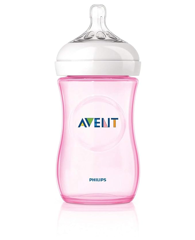 Philips Avent (1M+) Natural 2. 0 Pink Feeding Bottle | SCF034/10 | SCY903/11 (260Ml 9oz)( Cordlife )