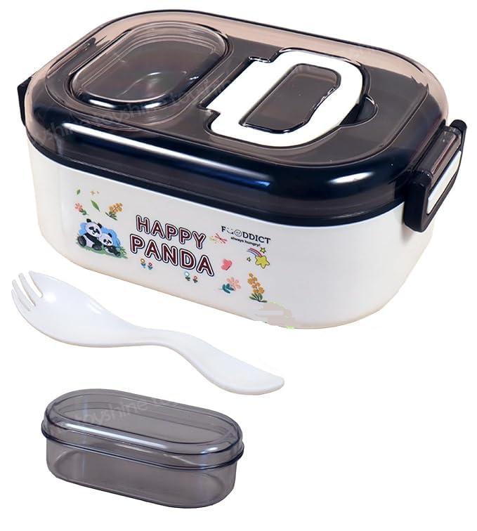 Panda Theme Lunch Box for Kids, Tiffin Box with Spoon and Coin Pouch, Lunch Box for School Kids, Lunch Box, Air-Tight Lunch Box, Insulated Lunch Box