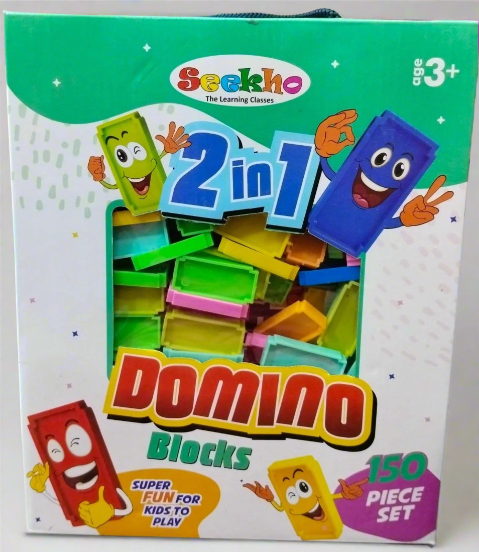 Seekho 2 in 1 Domino Blocks 150 Pcs Set - Building Blocks Set