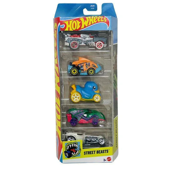 Hot Wheels - Set of 5 - Pack of 2 Sets - Street Beasts & Formula 1