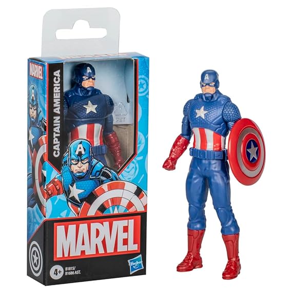 Hasbro Marvel Captain America Action Figure Toy , 6-inch Figures - Multicolor