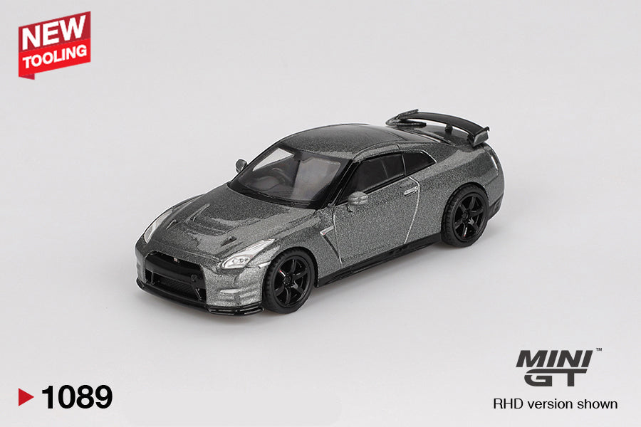 Mini GT #1089: NISSAN GTR 2013 DARK METAL GRAY NISMO R35 CRS VERSION