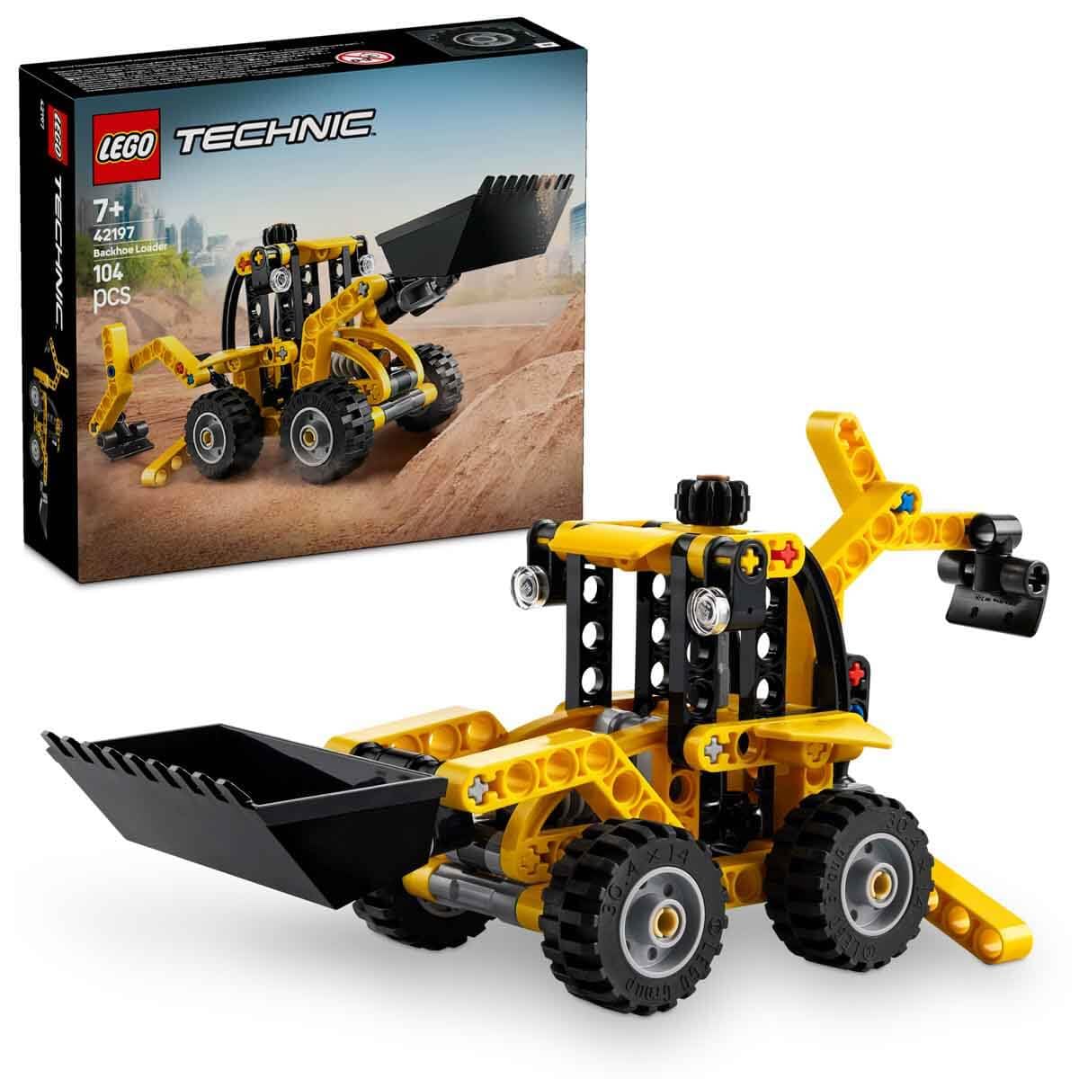 LEGO Technic Backhoe Loader Construction Toy Vehicle Set 42197 Building Blocks Toys for 7+ Gift for Boys and Girls