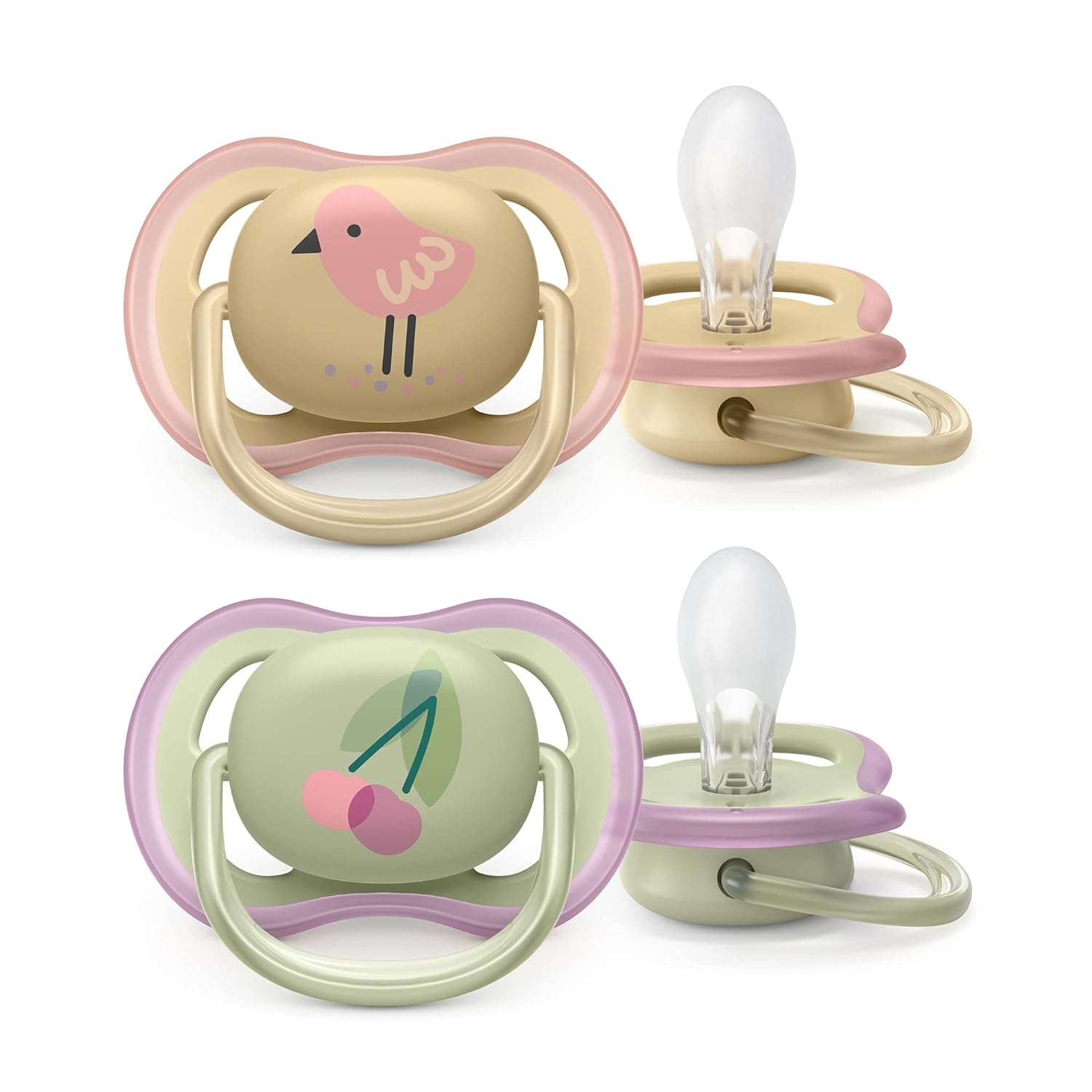 Philips Avent (0-6M+) Ultra Air Pacifier Pack Of 2 | High Ventilation | 98% Acceptance | Bpa-Free Plastic | SCF085/13 | SCF085/59