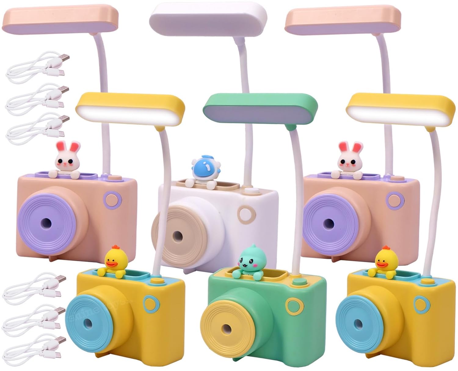 LED 3 In 1 Desk Lamp With Pen Holder And Sharpener | Light For Study Room Home Office | Birthday Return Gifts Party Favors - Multicolor