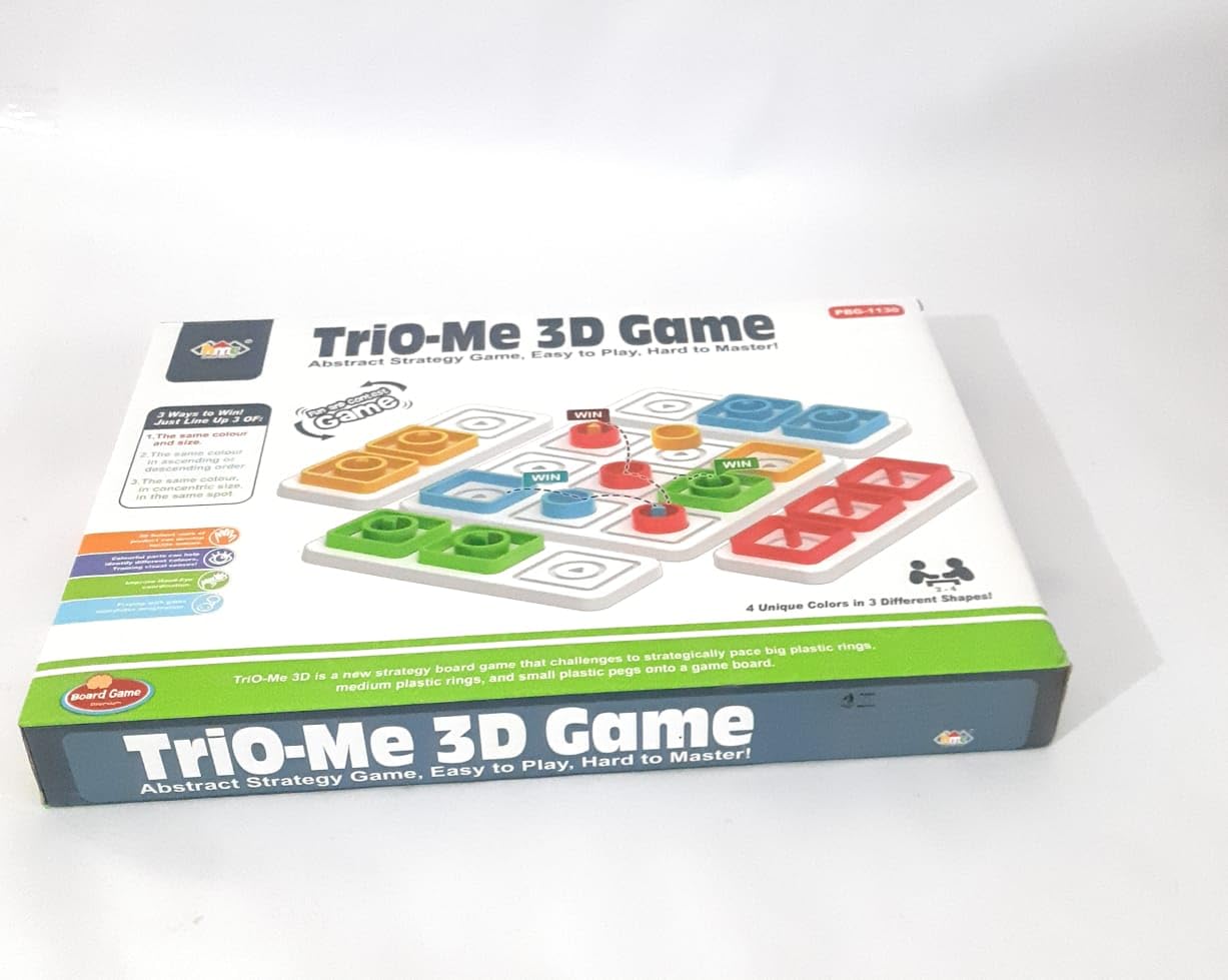 Trio Me 3D Game Board Games for Kids and Adult - Multicolor
