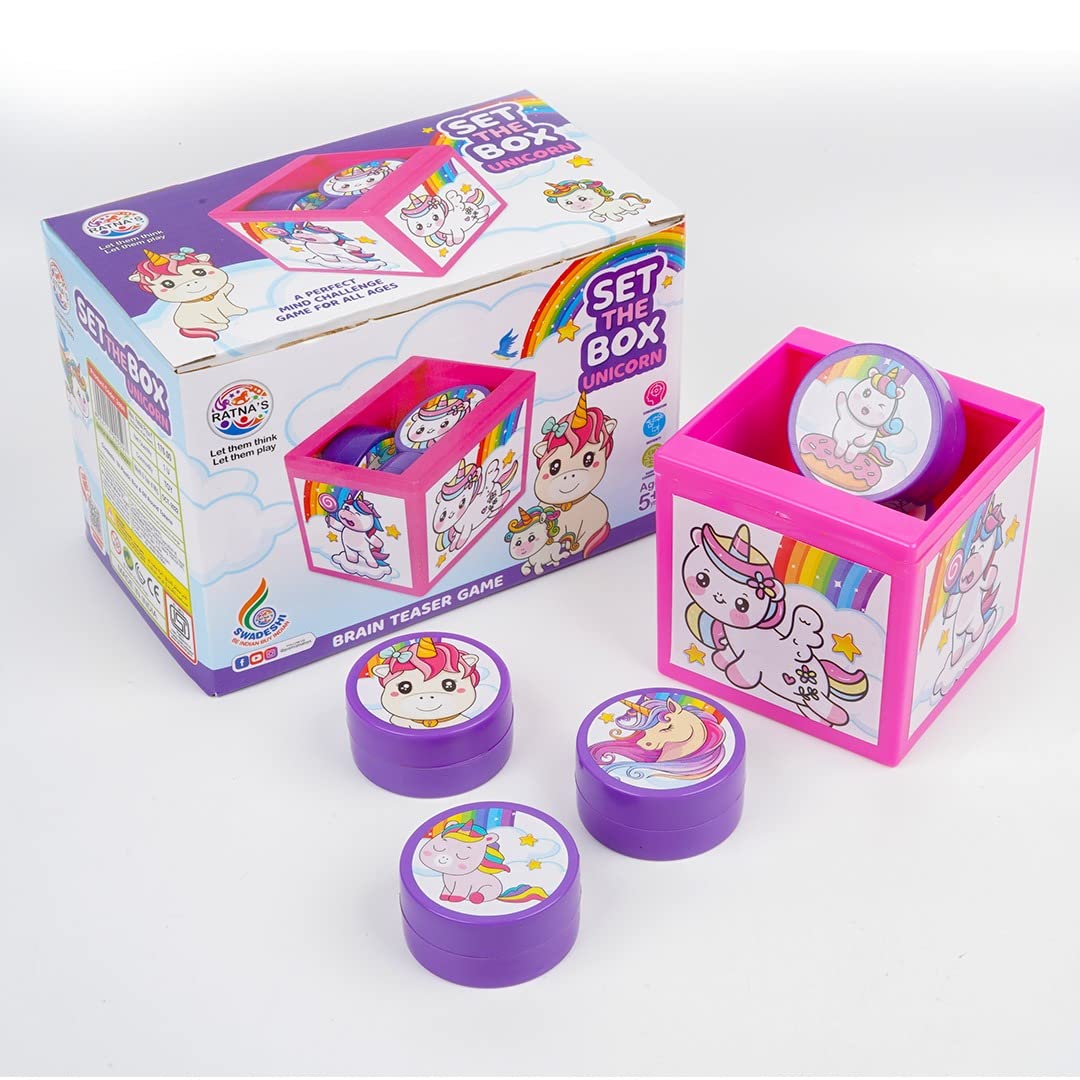 Ratna's Set The Box MultiThemed Brain Teaser Mind Challenge Game | Pack of 2 Pcs