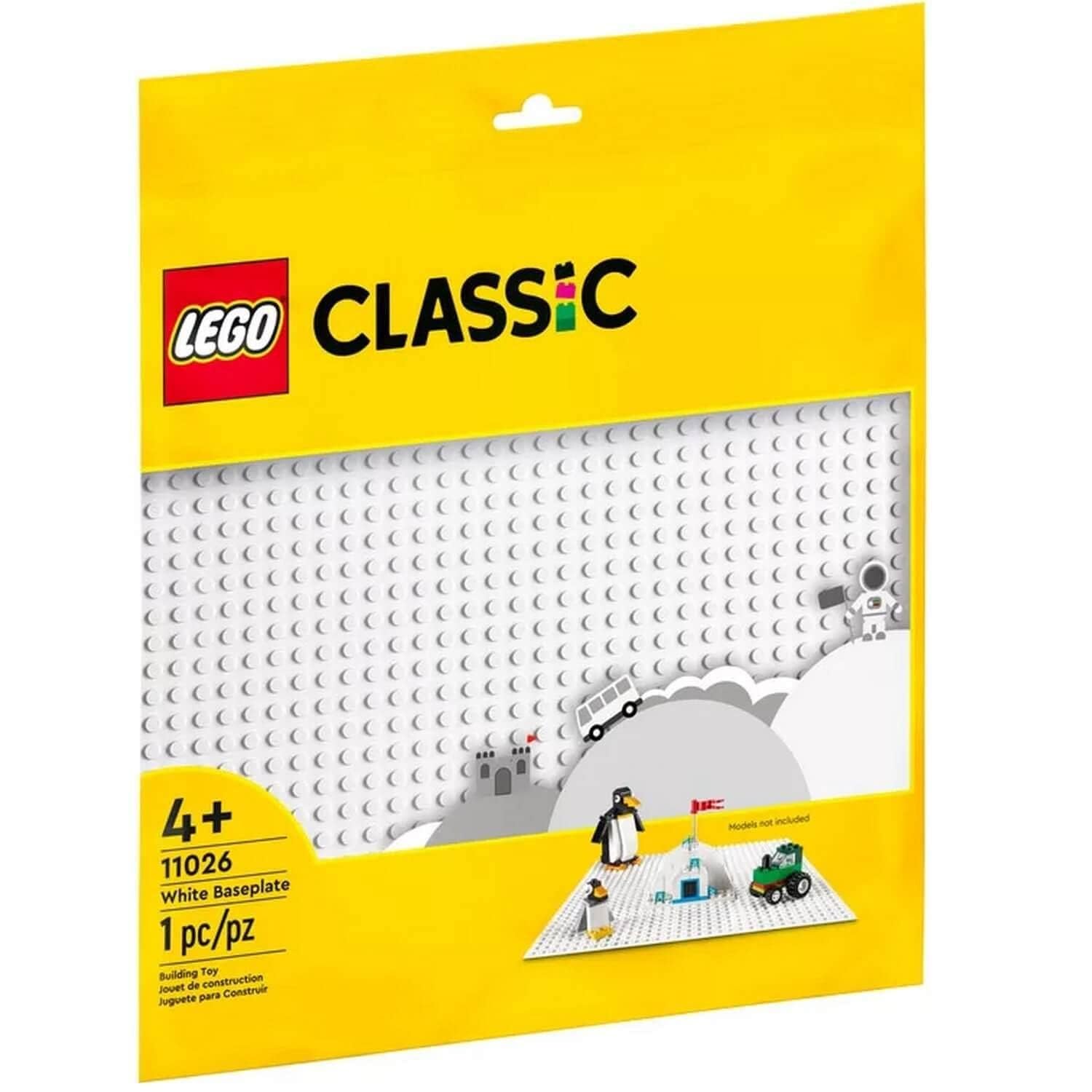 LEGO 11026 Classic White Baseplate Building Kit for Kids - 1 Piece